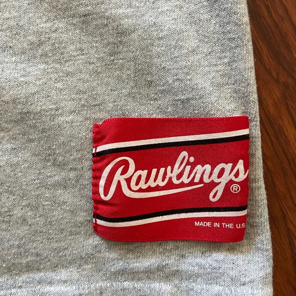Vintage 70s 80s Rayon Blend Rawlings Football Baseball Cut Jersey Blue Gray Med - Picture 3 of 12